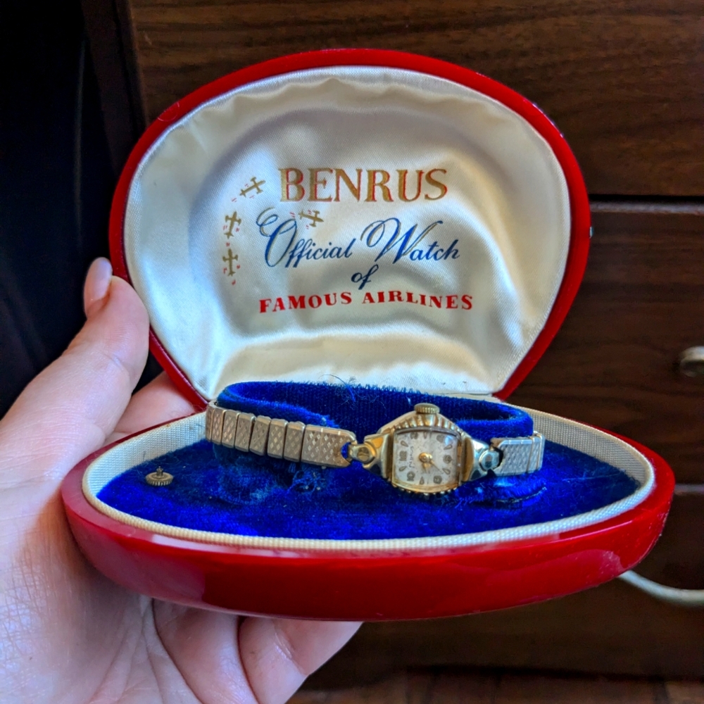 Benrus Vintage Official Watch Of Famous Airlines